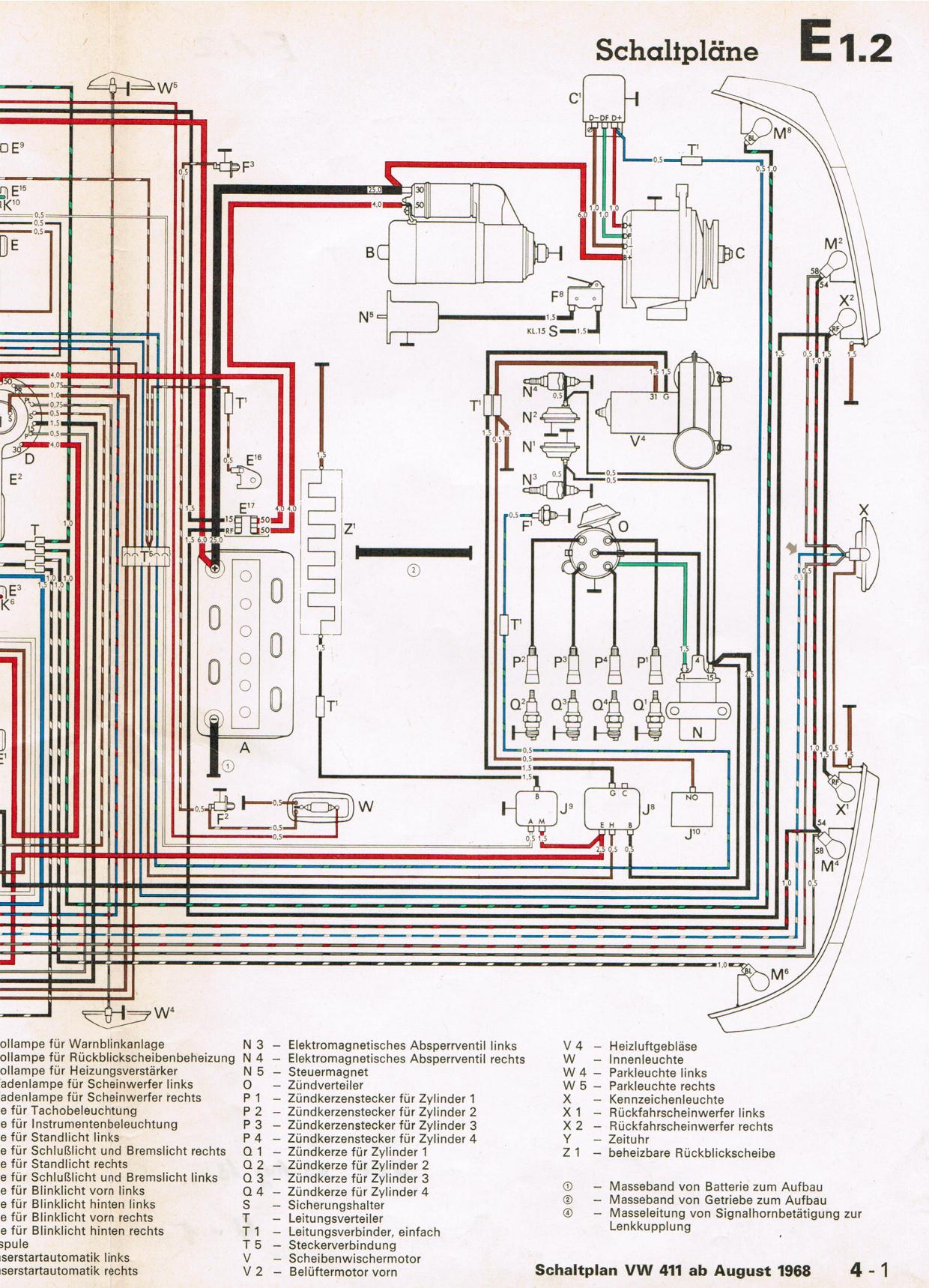Thesamba Com    Type 4 Wiring Diagrams