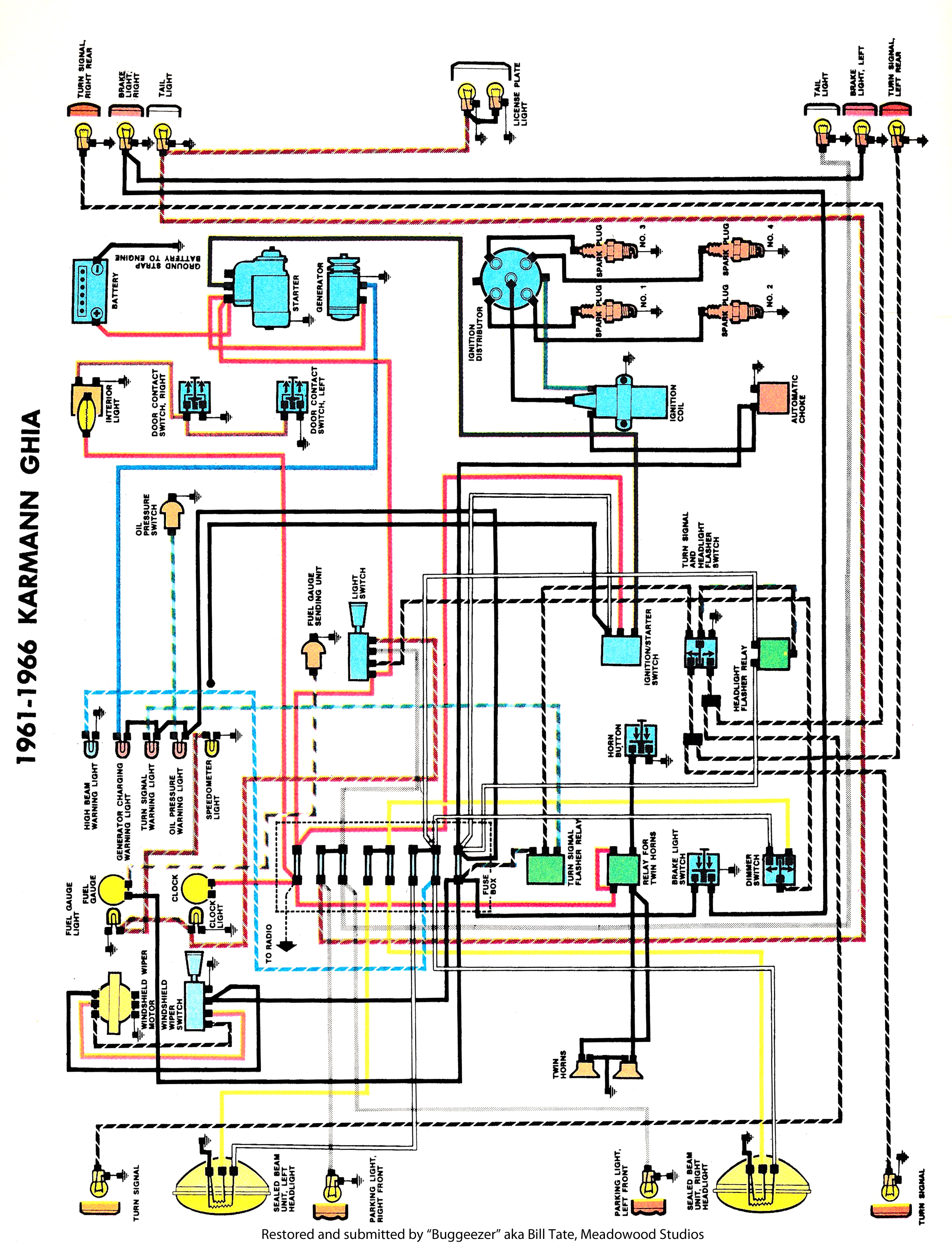 TheSamba.com :: Karmann Ghia Wiring Diagrams