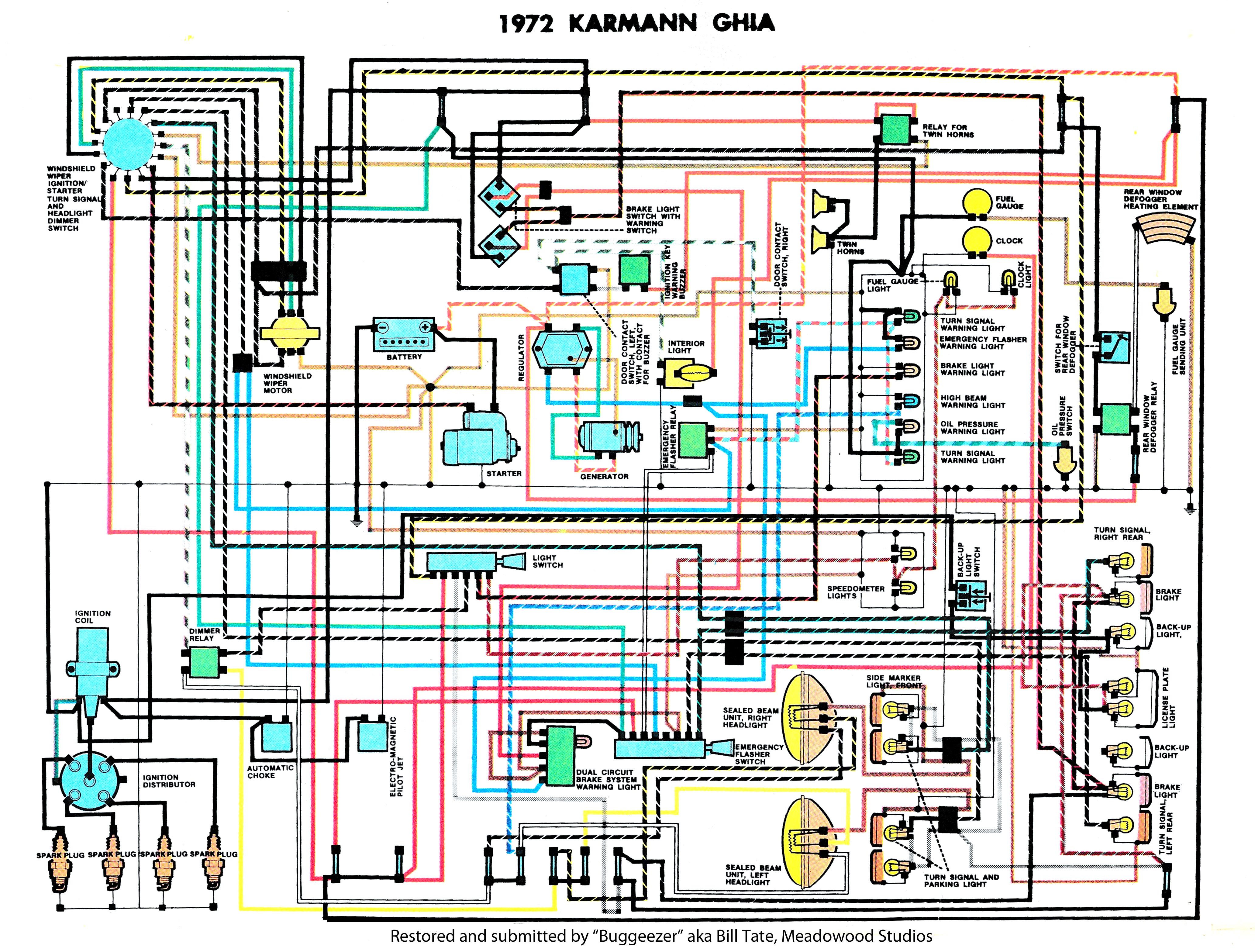 TheSamba.com :: Karmann Ghia Wiring Diagrams