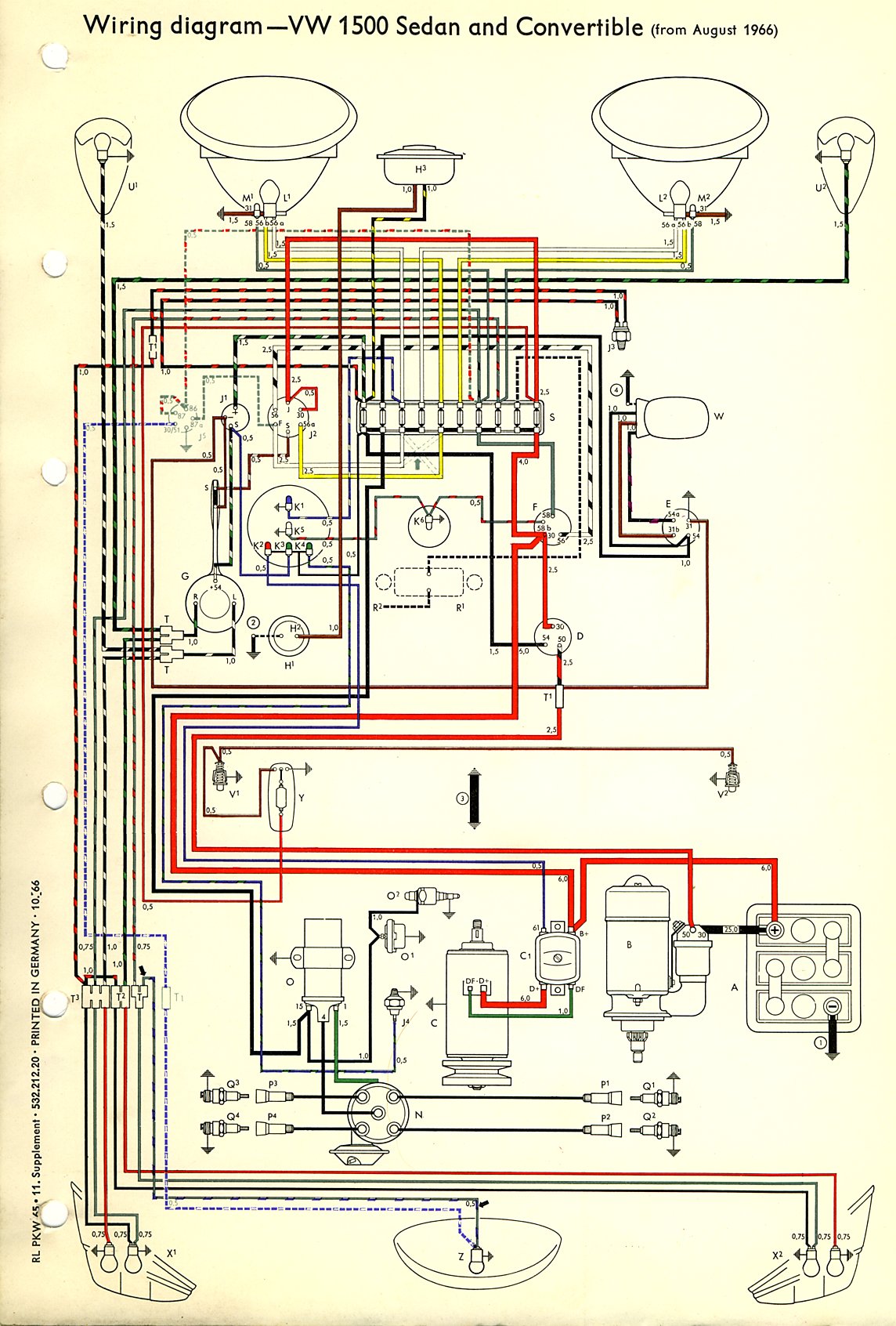 Thesamba Com    Type 1 Wiring Diagrams