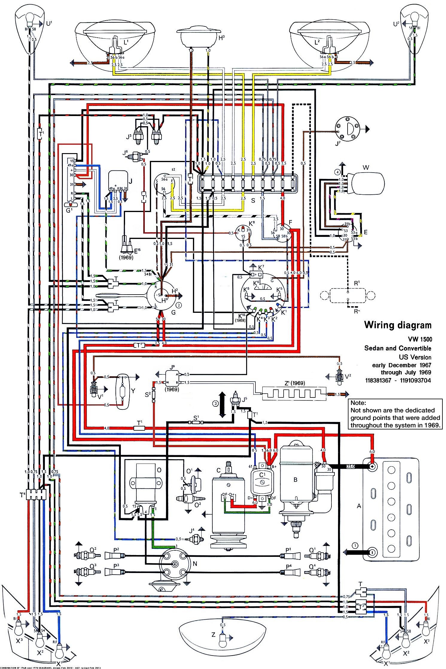 1965 Vw Bug Wiring Diagram from www.thesamba.com