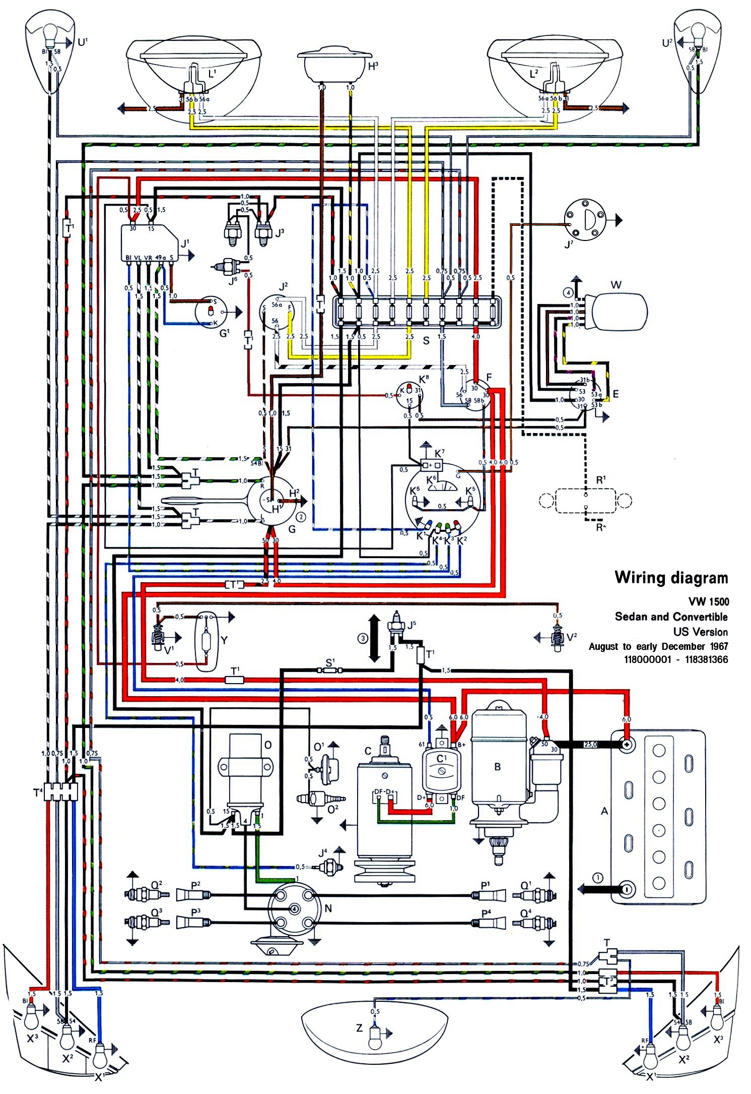 TheSamba.com :: Type 1 Wiring Diagrams