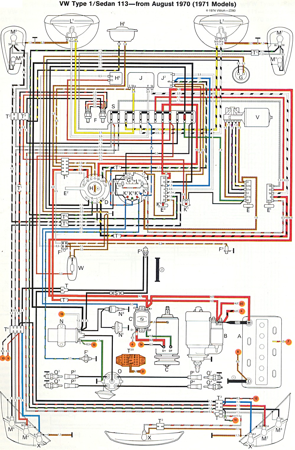 Thesamba Com    Type 1 Wiring Diagrams