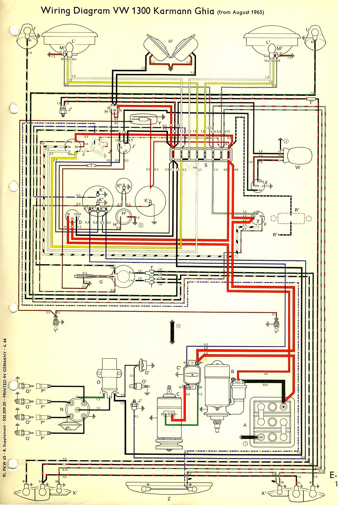 TheSamba.com :: Karmann Ghia Wiring Diagrams