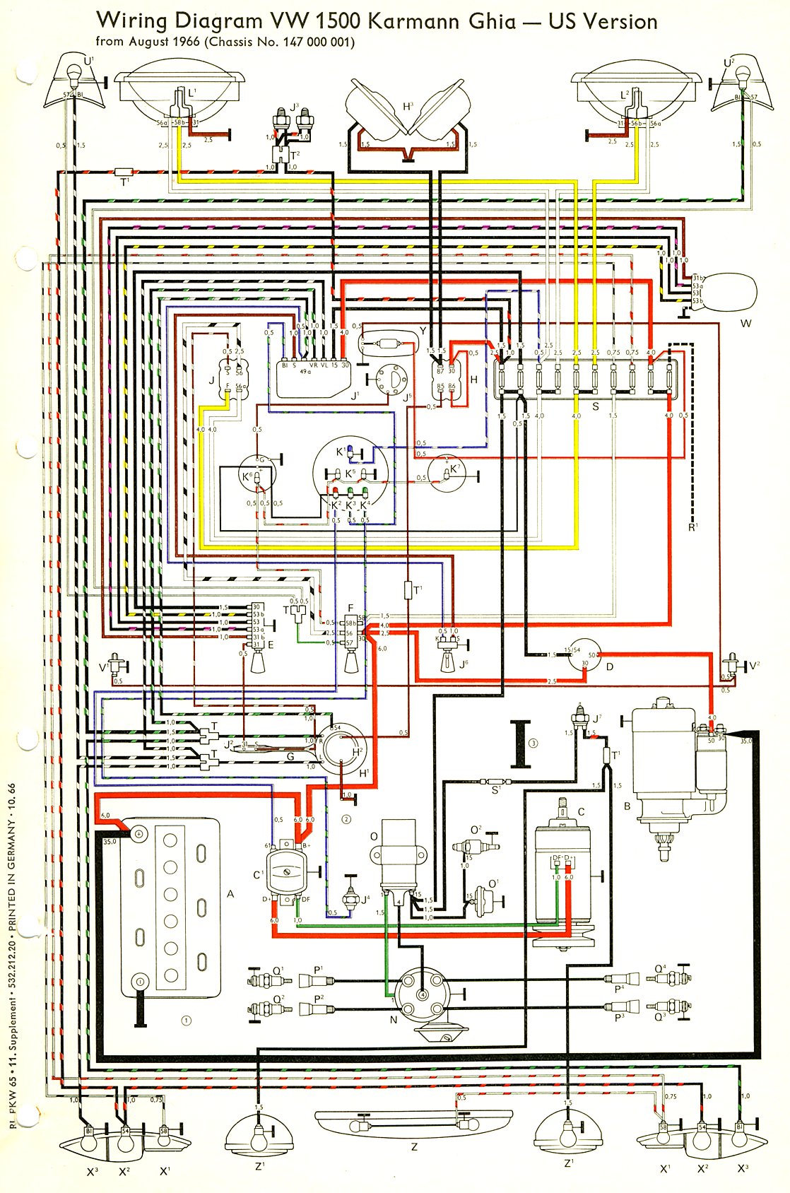 Thesamba Com    Karmann Ghia Wiring Diagrams