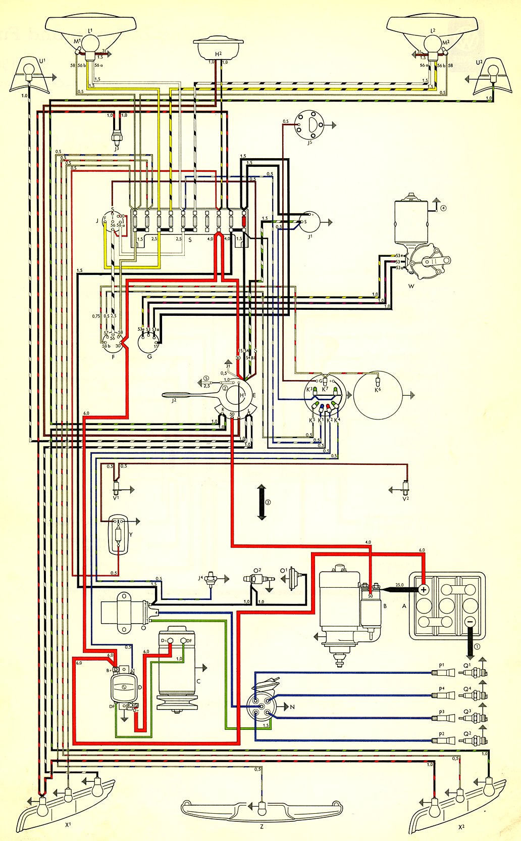 1971 Vw Beetle Ignition Switch Wiring Diagram Turn Signal Switch from www.thesamba.com