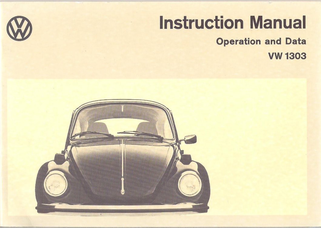 1974 Bug Owner's Manual