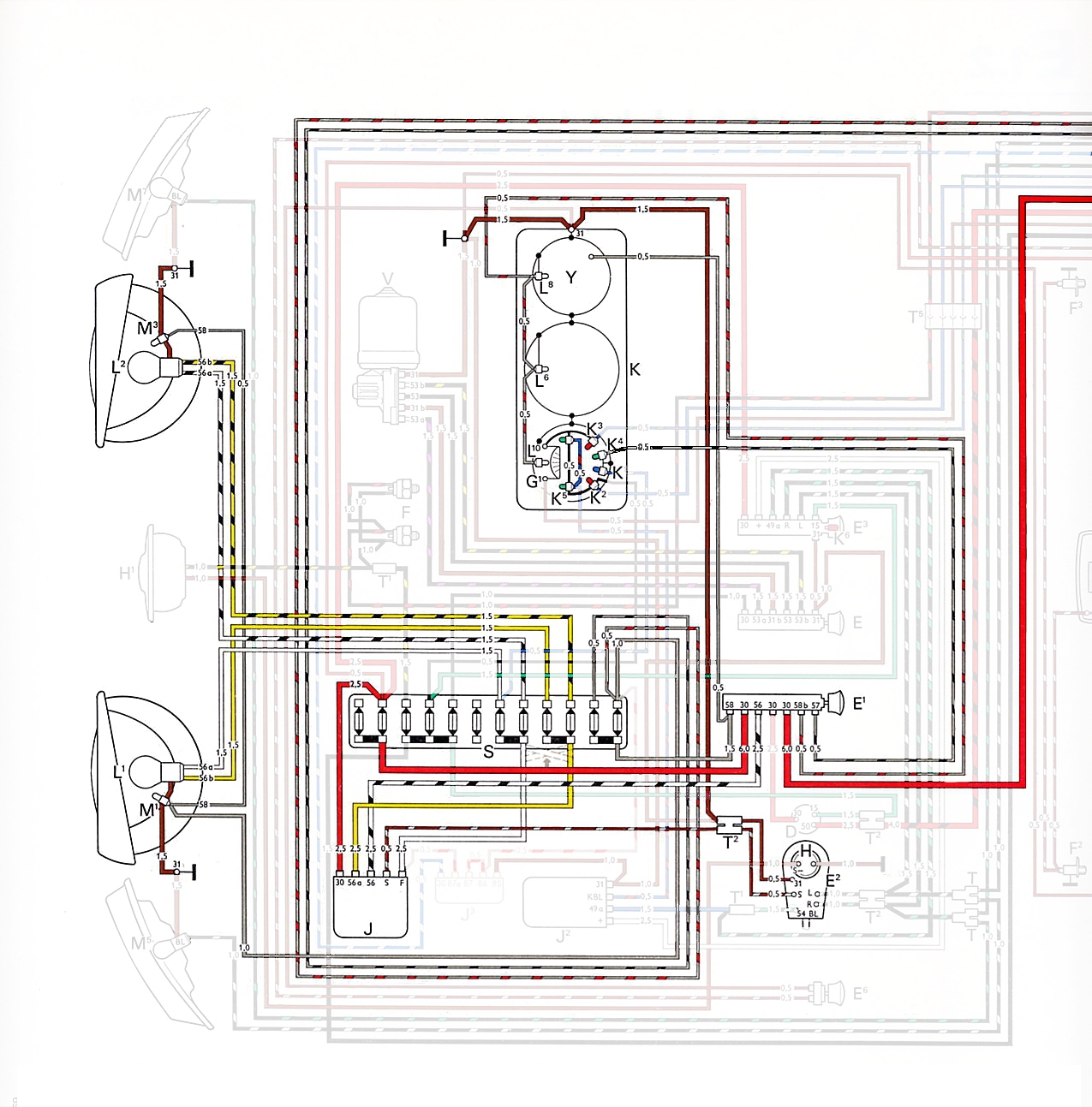 TheSamba.com :: Type 2 Wiring Diagrams 1987 volkswagen vanagon wiring diagram 