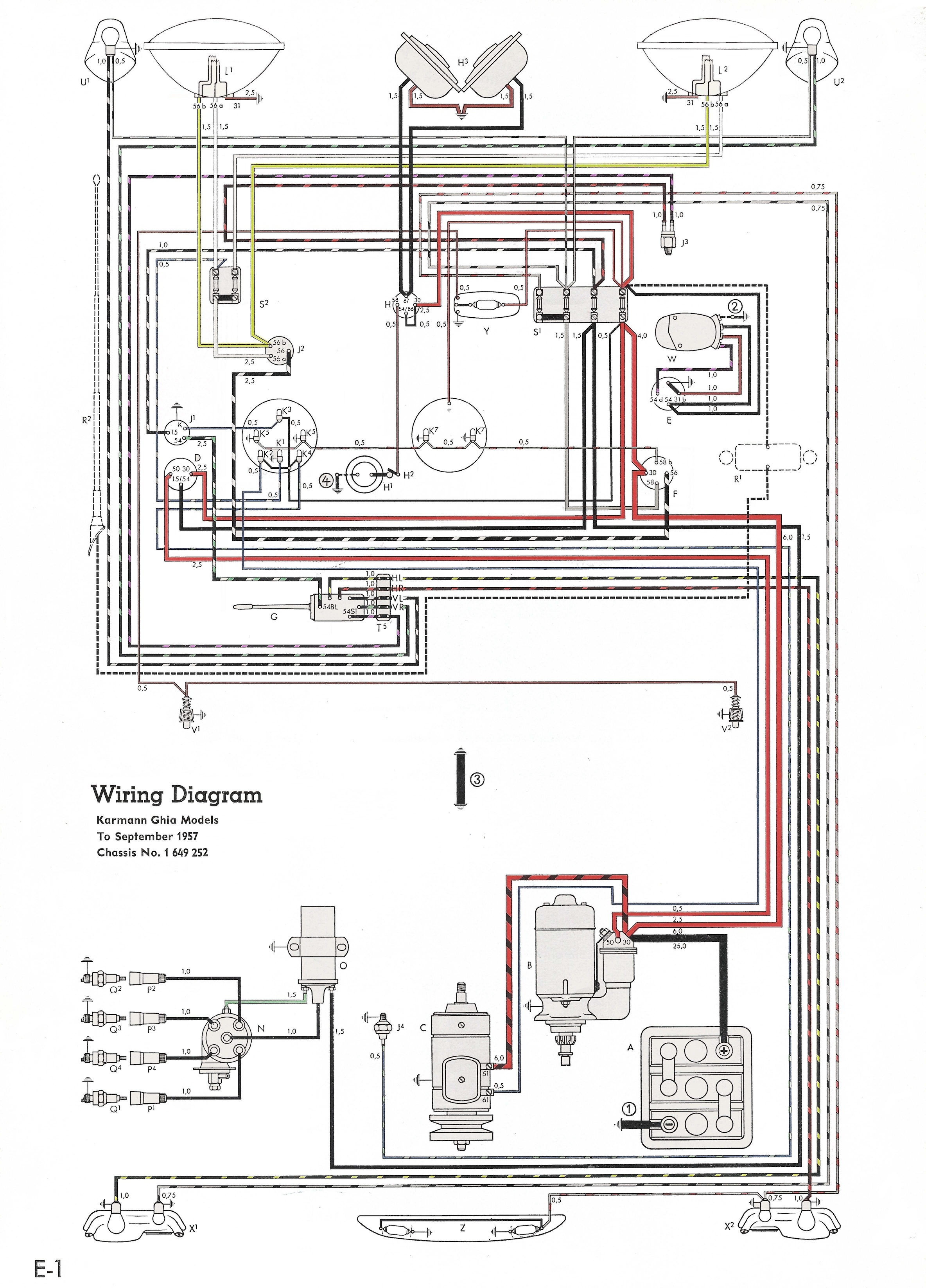 TheSamba.com :: Karmann Ghia Wiring Diagrams