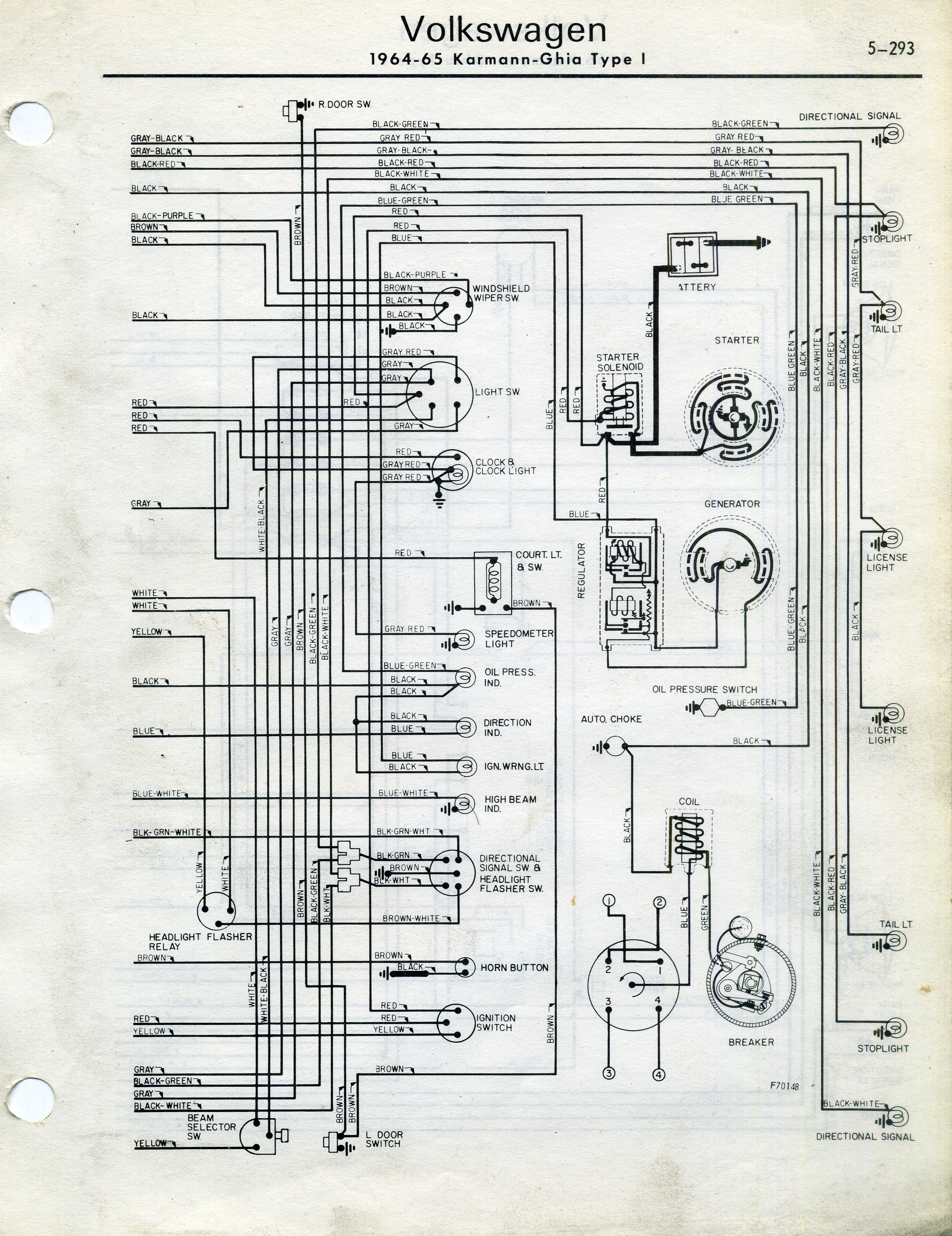 TheSamba.com :: Karmann Ghia Wiring Diagrams