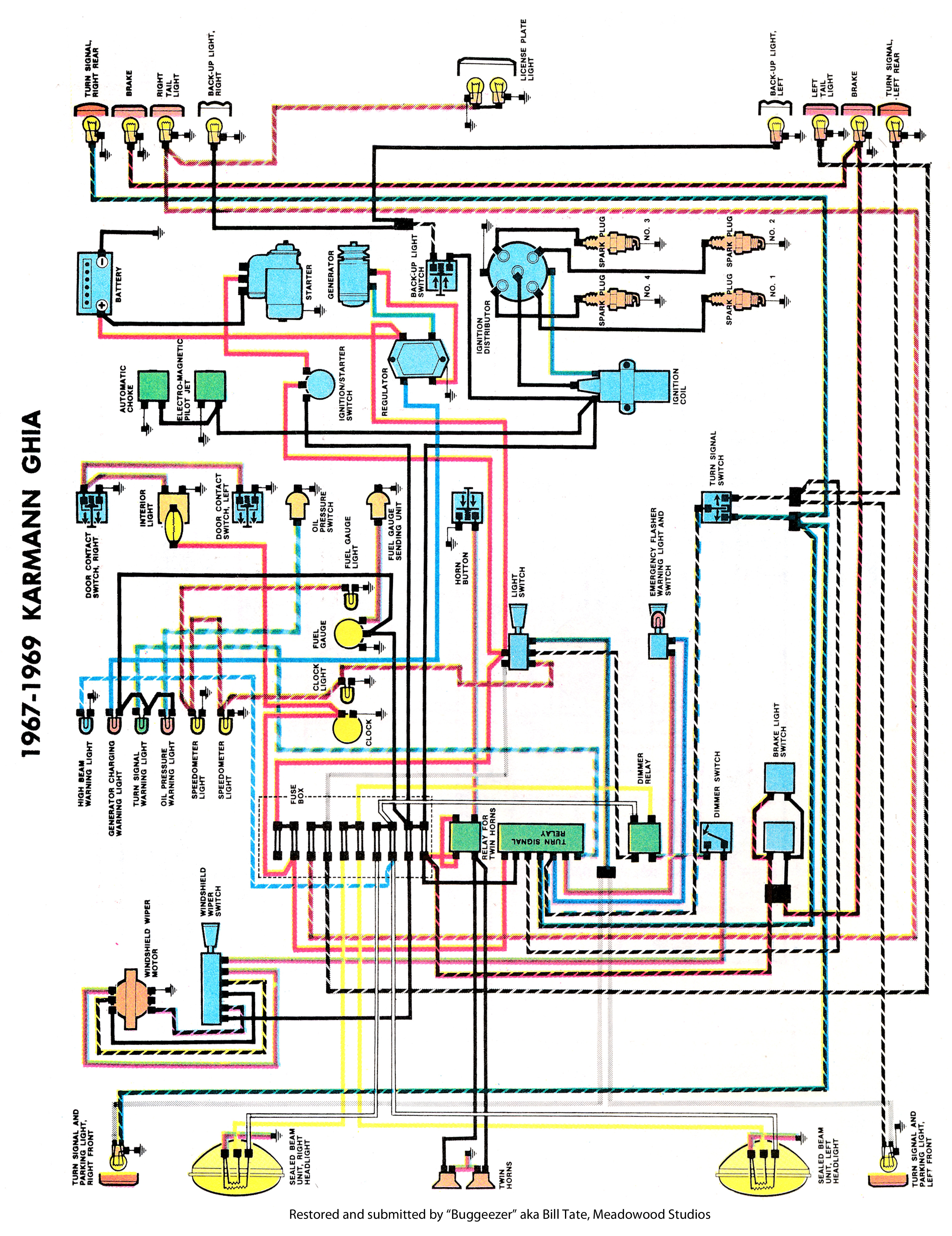 TheSamba.com :: Karmann Ghia Wiring Diagrams