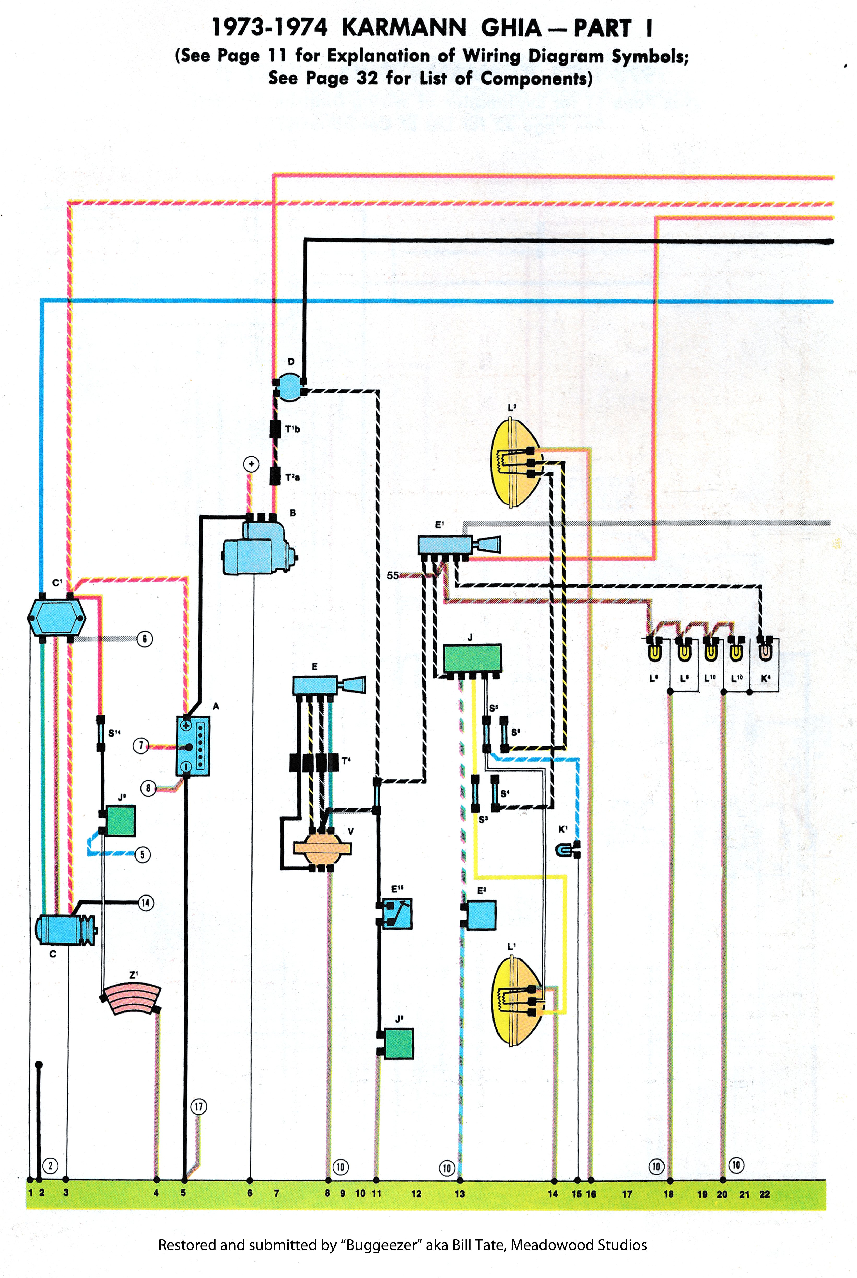 74 volkswagen wiring diagram  | 587 x 721