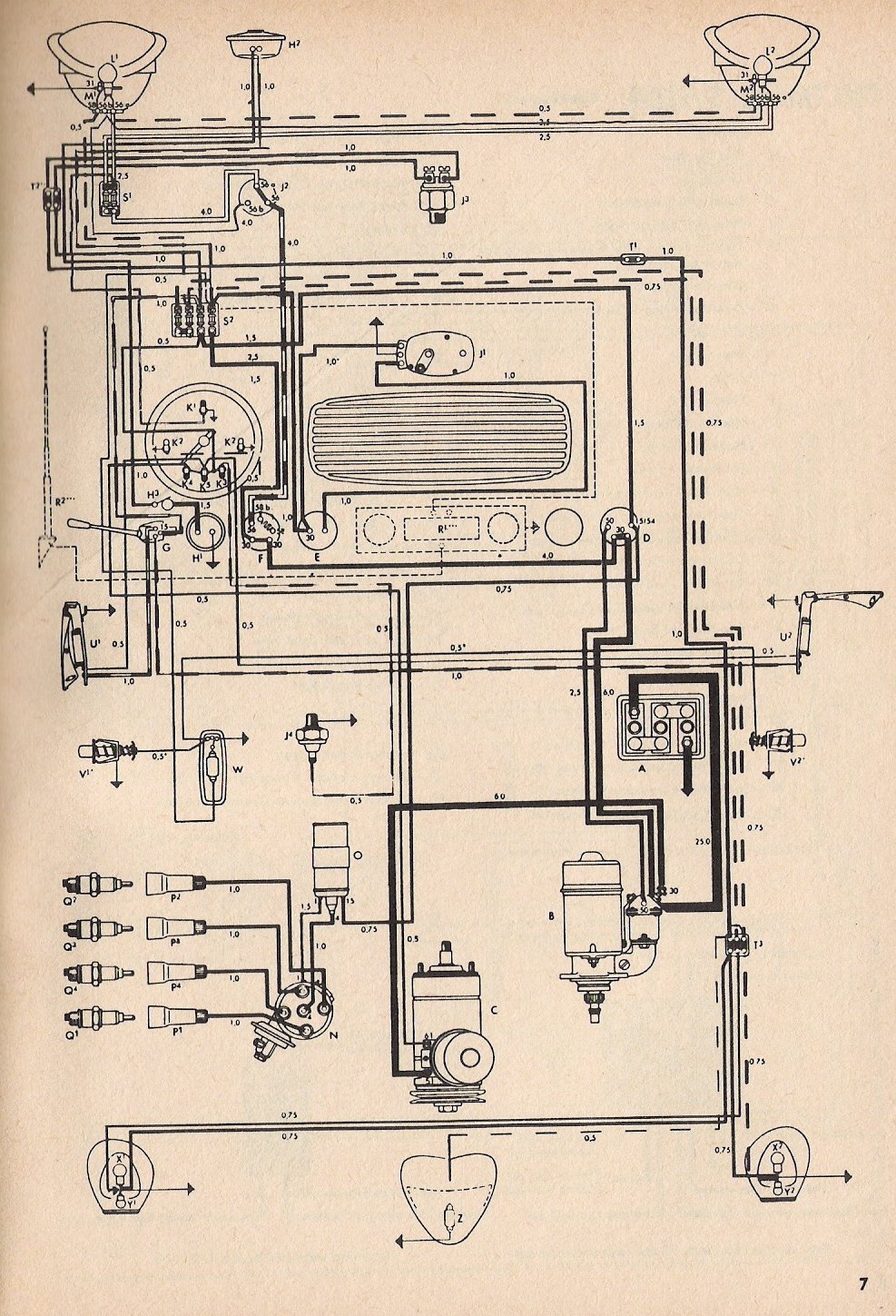 vw bug wiring diagram for dune buggy