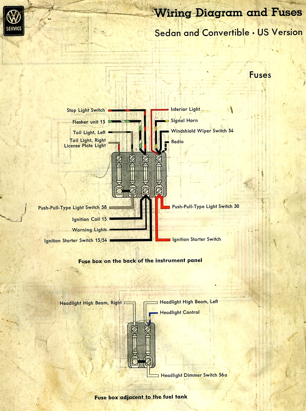 TheSamba.com :: Type 1 Wiring Diagrams 1949 ford turn signal wiring diagram 