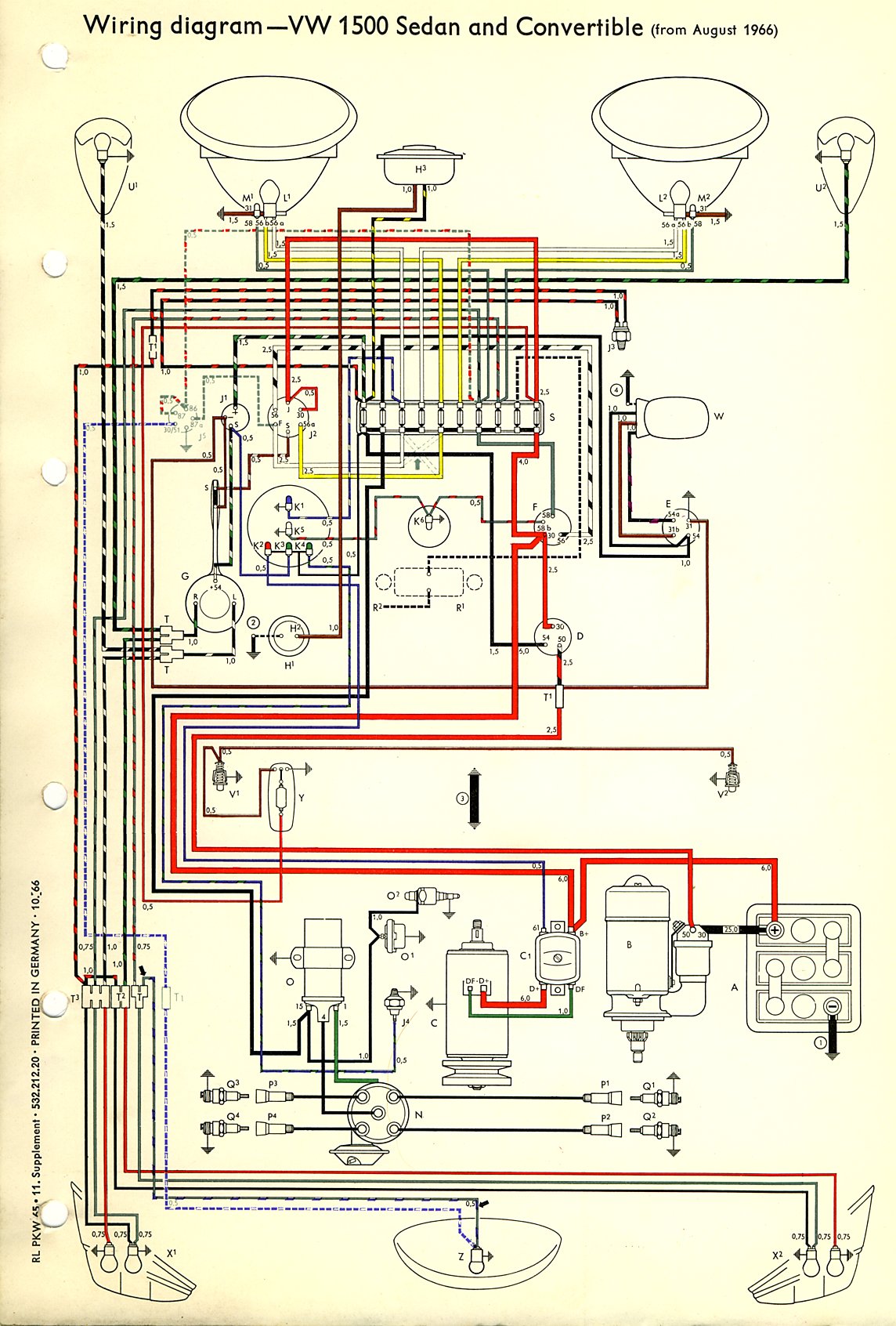 TheSamba.com :: Type 1 Wiring Diagrams