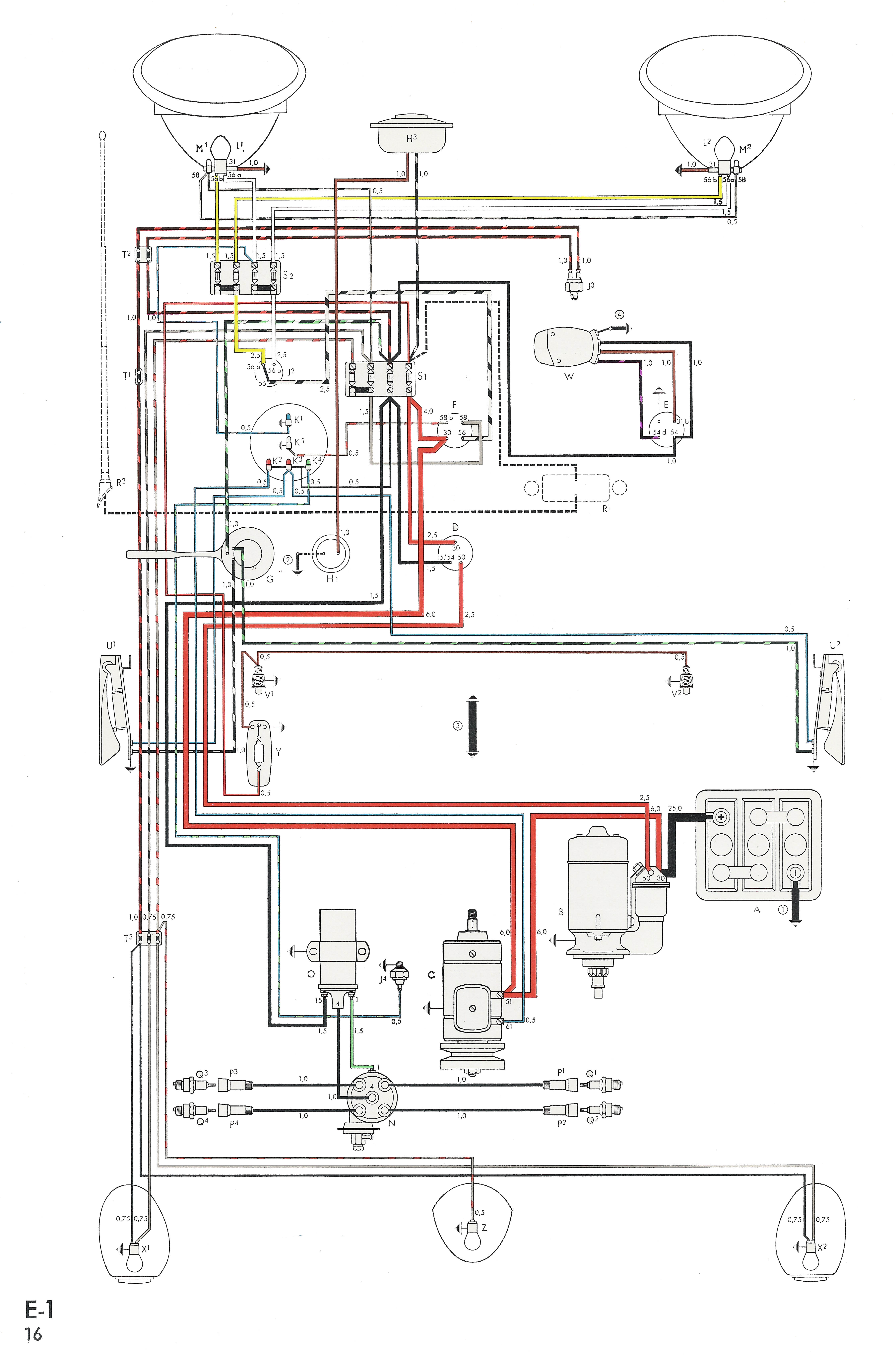 71 Super Beetle Wiring Diagram