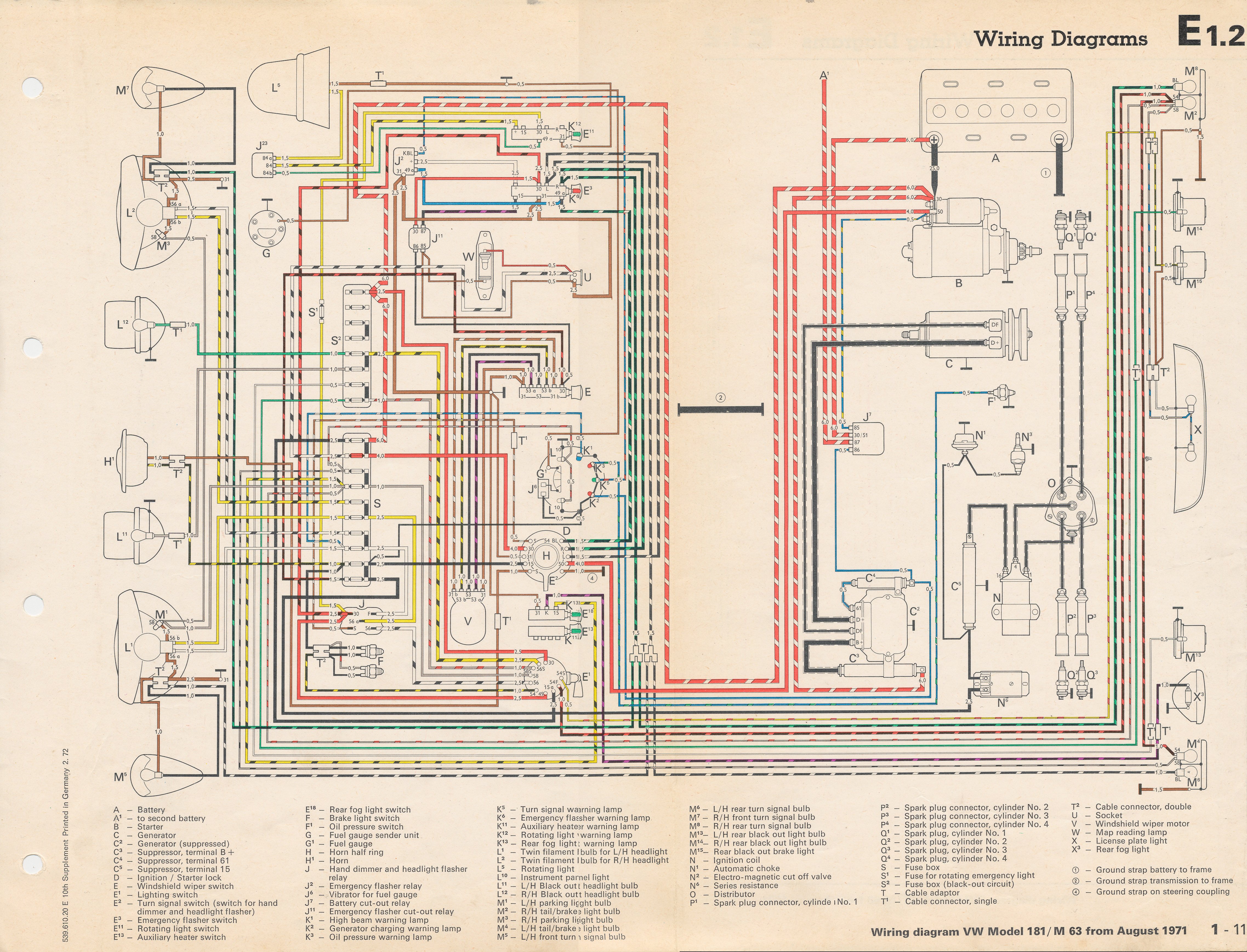 TheSamba.com :: VW Thing Wiring Diagrams