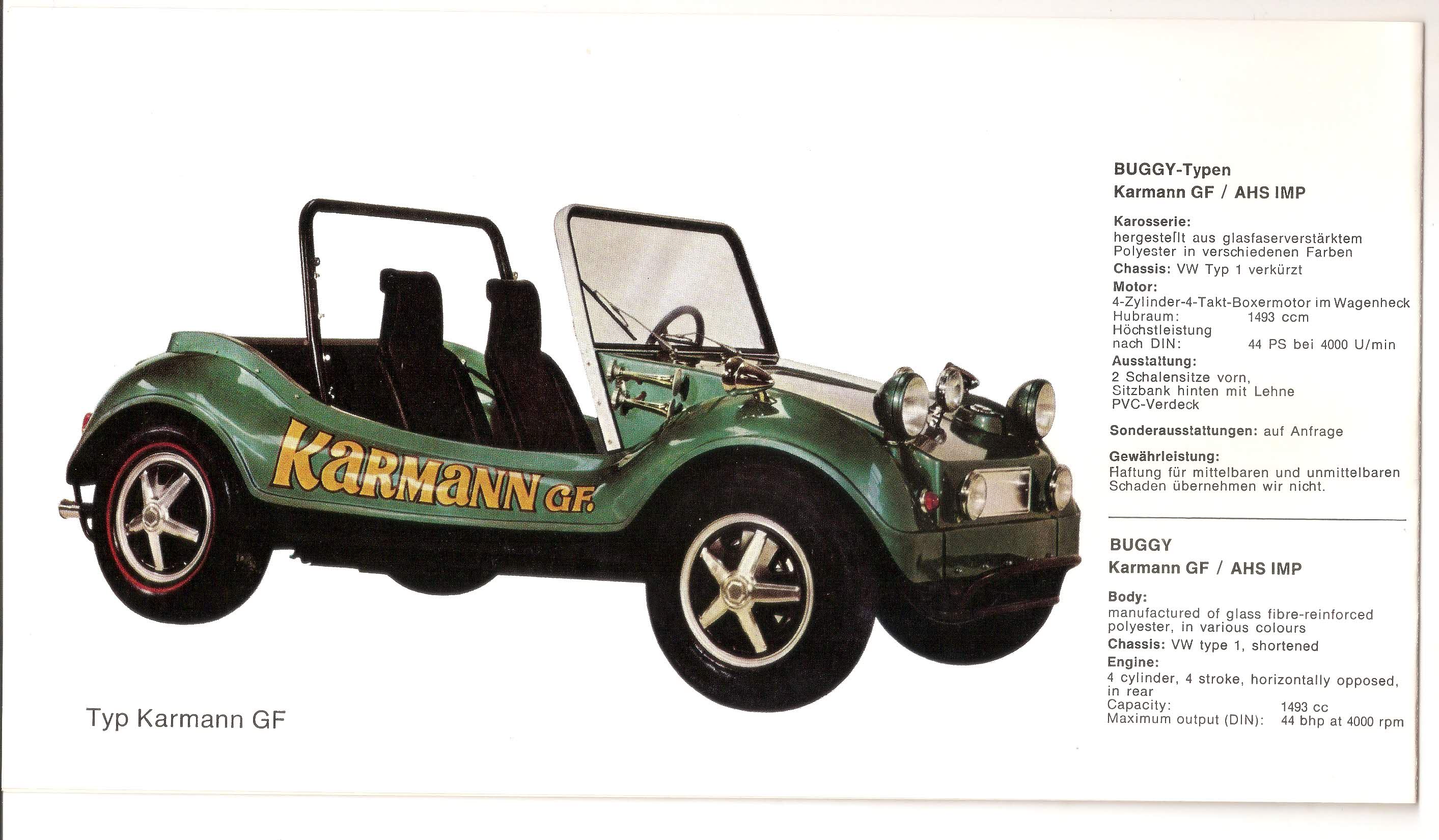 vw buggy karmann gf