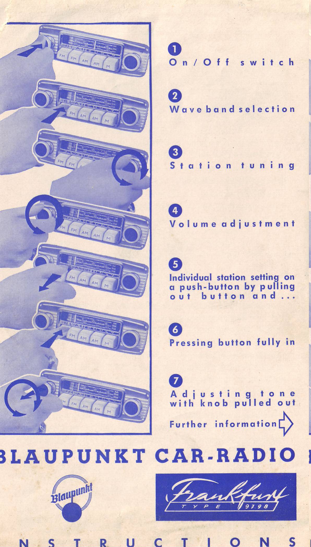 TheSamba.com :: Blaupunkt Frankfurt Radio Owner's Manual