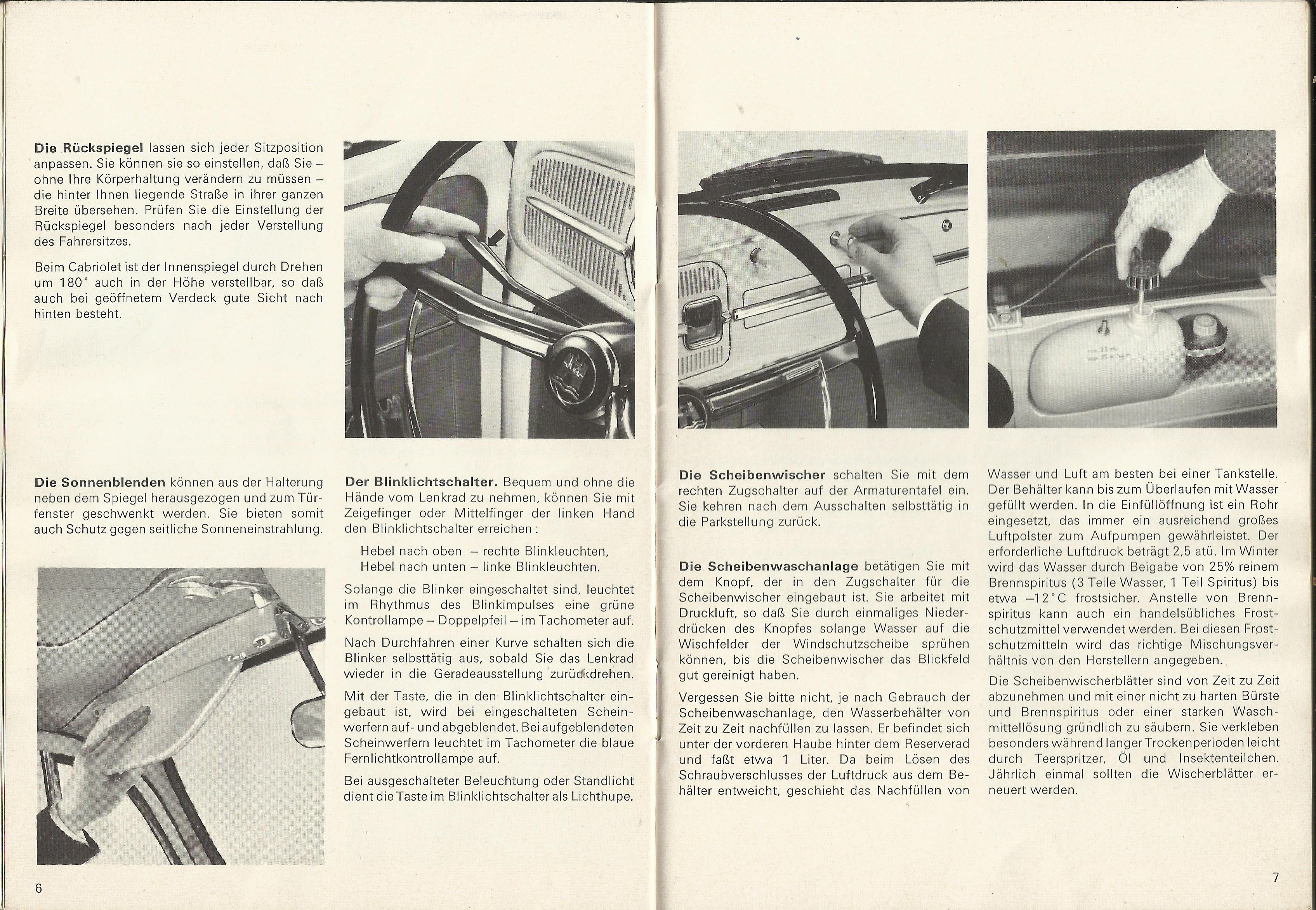  1966 - August 1965 - 1300 VW Bug Owner's Manual - German