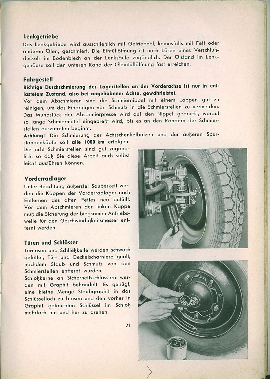 Thesamba Com September 1952 Vw Bus Owner S Manual German
