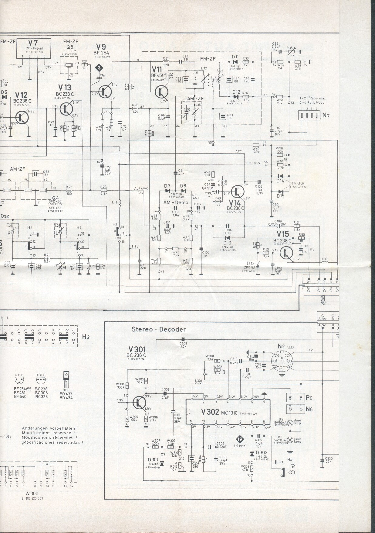 TheSamba.com :: 1975 Blaupunkt Frankfurt-Stereo Schematic