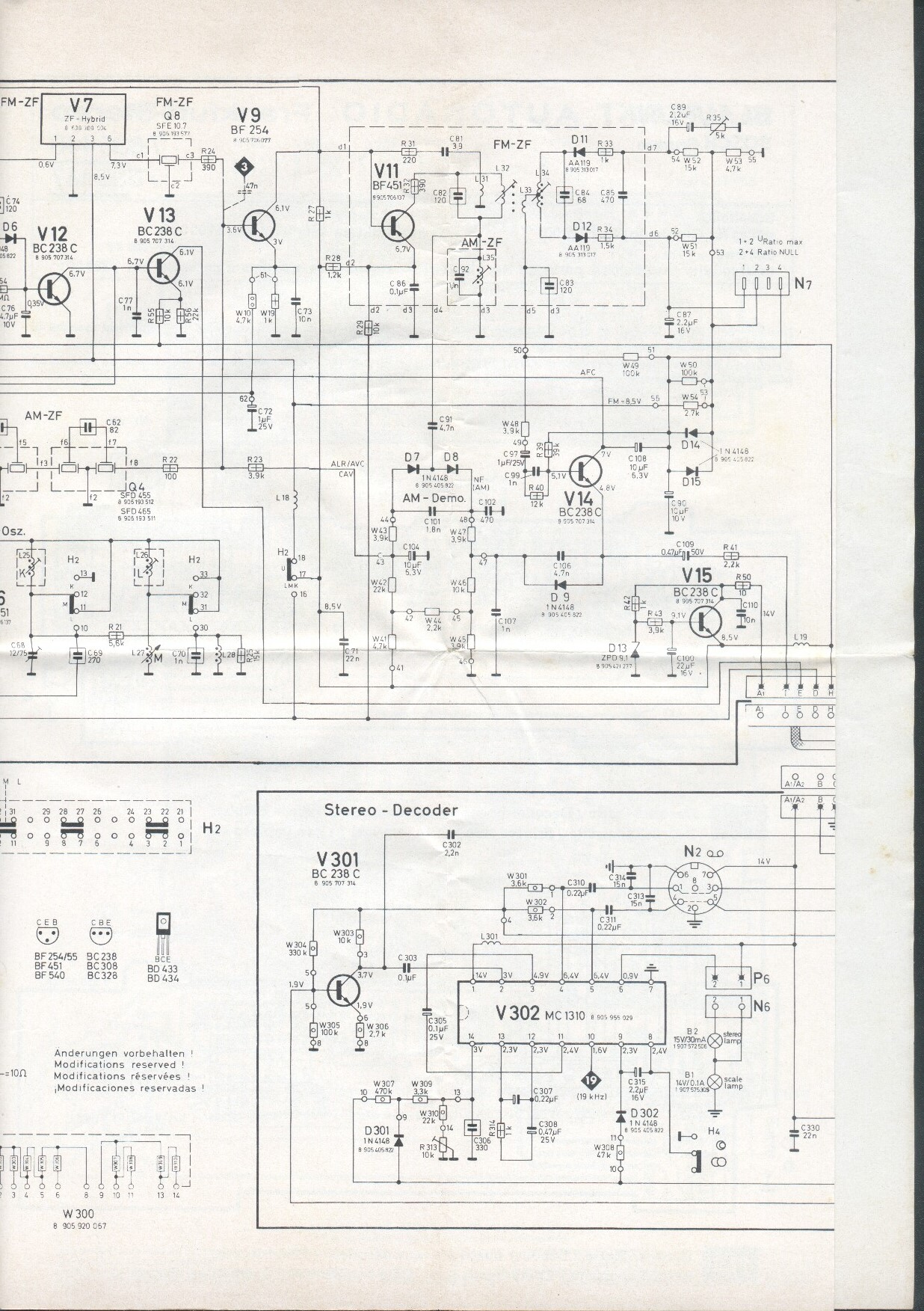 TheSamba.com :: 1975 Blaupunkt Frankfurt-Stereo Schematic