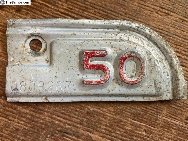 TheSamba.com :: VW Classifieds - 1950 Ca License Plate Tag