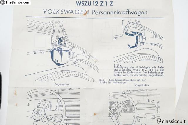  VW Classifieds - VW Oval Beetle Windshield Washer Mount Kit  NOS