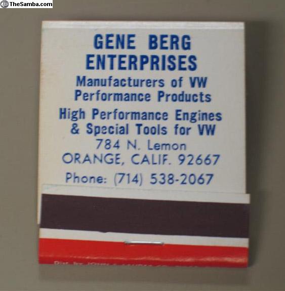 VW Classifieds Very old Gene Berg match book