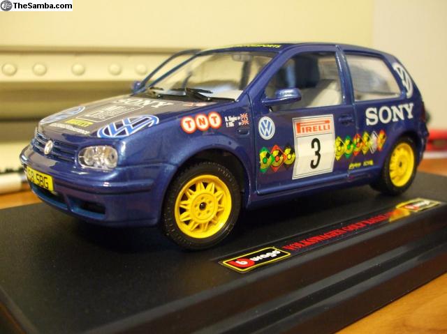 viool Nauwgezet Gevangene TheSamba.com :: VW Classifieds - BBurago 1:24 VW 1998 Golf Rally - blue