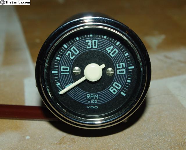 TheSamba.com :: VW Classifieds - Miniaturized VDO 6000 RPM ... stewart warner tach wiring 
