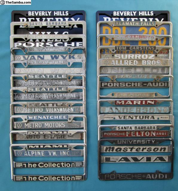 VW Classifieds Porsche dealer licence plate frames