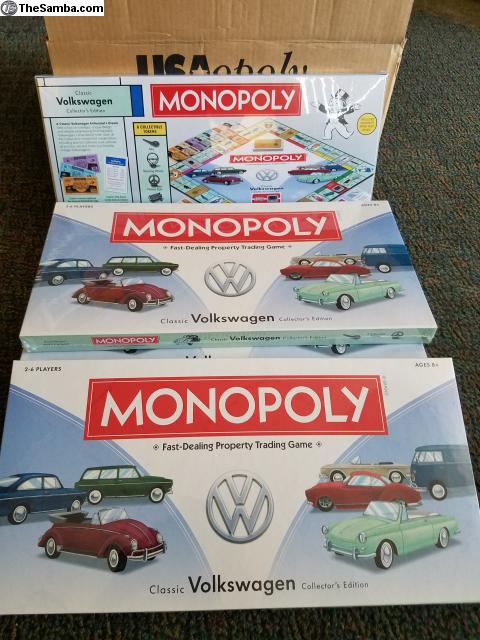 Volkswagen Monopoly Classic VW Collectors Edition Board Game Sealed Discontinued