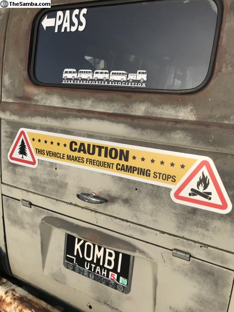 Warning, Slow Moving Vehicle Bumper Sticker Vinyl Decal Car Pickup