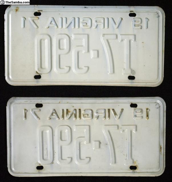 VW Classifieds 1971 Virginia license plates VA