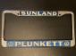 NOS Plunkett Motors plate frame