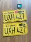 61 Yellow and black California license plates