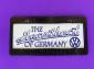 Solid Brass VW License Plate Frame