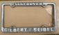Vancouver dealer plate frame