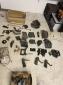 Clutch cable, stick shift and engine tins