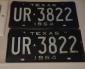 Matching Set of 64 Texas License Plates