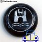 Horn Button, New Bug/Ghia W/Wolfsburg Crest Emblem