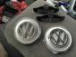 karmann ghia lot 2 emblems 2 hood nose ornaments