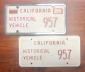 Pair California Historical Vehicle plates 957