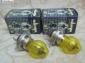 NOS German 12v 60/55w H4 Halogen P43t Yellow Bulbs