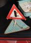 Phosphor upholstery made caution signal