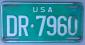 USA Military issue license plate circa 1970