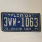 Florida 1971 License Plate