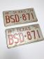 Pair of original 1974 TEXAS licence plates